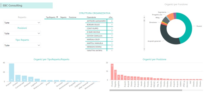 Power BI Struttura Organizzativa Business Intelligence HR EBC Consulting
