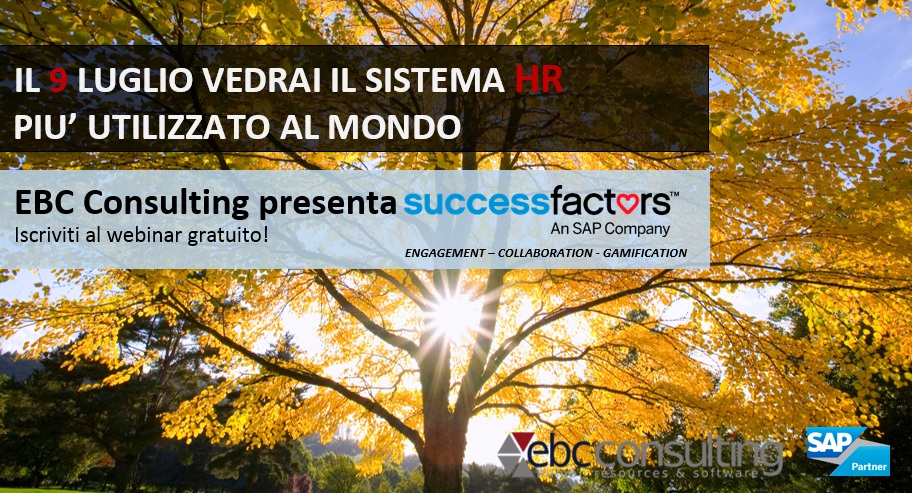 il 9 luglio 2015 webinar sap successfactors ebcconsulting
