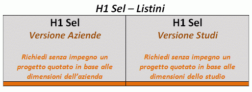 Immagine per la richiesta di maggiori informazioni sui costi di H1 Sel -Studi ed Aziende.