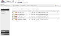 H1 Sel Web Gestione recruiting, ricerca e selezione personale on web - esempio elenco dei candidati in progetto di ricerca 