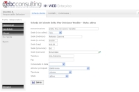H1 Sel Web Gestione recruiting, ricerca e selezione personale on web - esempio scheda del cliente interno (divisione aziendale) o esterno