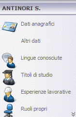 Dettaglio sezioni anagrafica web di H1 hrms