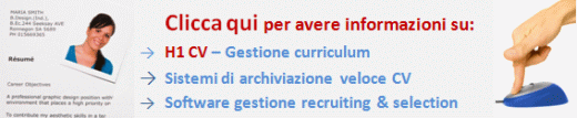 Software gestione archiviazione curriculum curricula vitae recruiting selection